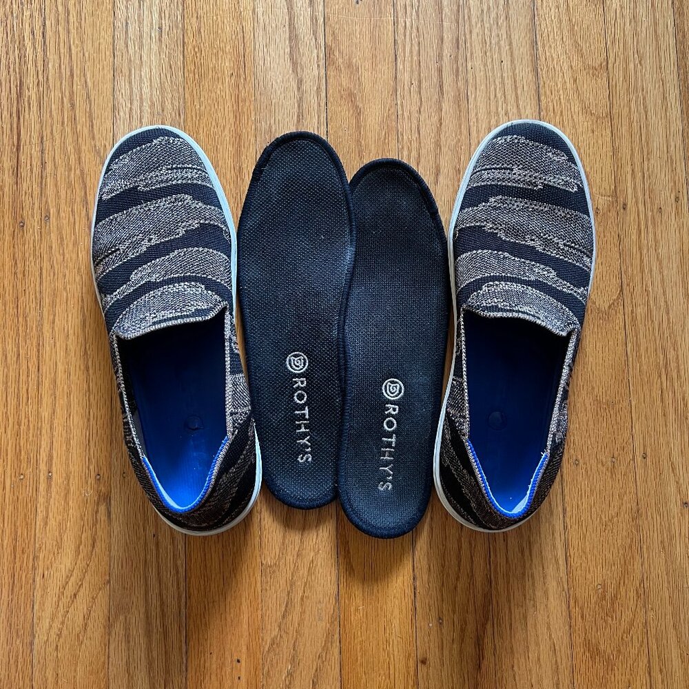 Rothy Slip on Sneakers- Golden Shimmer Sz 9